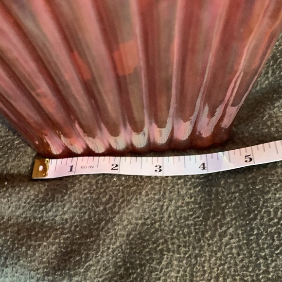 Beautiful heavyweight orange ribbed glass canisters. Both 4 1/2” x 4 1/2”. - Picture 3 of 12